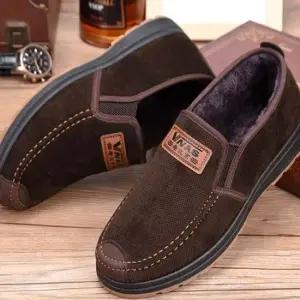 남성 캐주얼 로퍼 단화 기모 내피 털 방한 겨울 남성캐주얼화 남자편한구두 소가죽구두 구두 남자정장구두