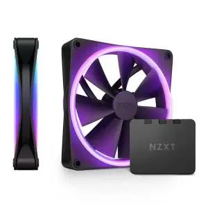 NZXT F140 RGB DUO Twin Pack 컴퓨터 케이스 쿨러 (블랙)