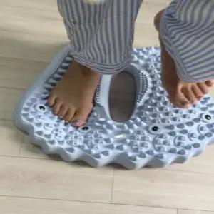 [더스크랙] 바운스번 혈지압 붓기 개선 스텝퍼, 파스텔블루 + 크레용그레이