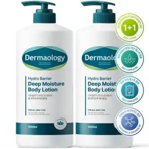 1+1 더마올로지 딥 모이스처 대용량 바디로션 1L 향좋은 고보습 퍼퓸 남자 여자 보습 바디크림