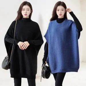 [루미루나] 루즈핏 케이프 니트 2종