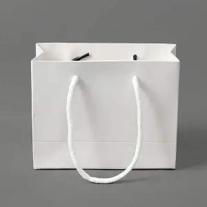 무지 쇼핑백 가로형 종이백 10p 12x10cm 화이트 기프트백 선물쇼핑백