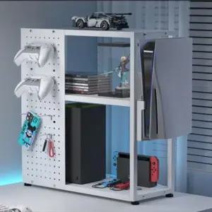 게임기 선반 셋톱박스 거실장 조이스틱 컨트롤러 공유기거치대 화이트 콘솔