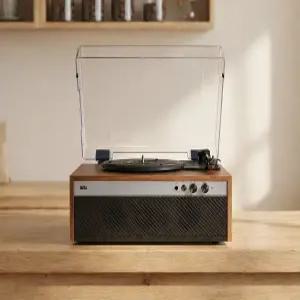 클래식 LP 턴테이블 블루투스 스피커 RCA출력 LED무드라이트 자동정지 스피커내장 인테리어상품