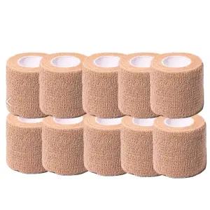 [국내산] 티에스 자가점착 압박붕대 탄력 밴드 손가락 테이프 자밴 2인치 10개