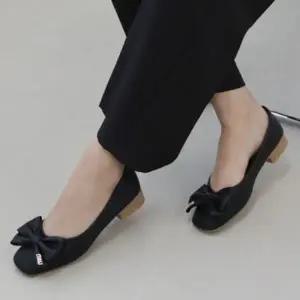 러블리 여자 구두 정장 단화 플랫슈즈 리본 여성화
