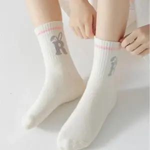 샤군네 초등 여아 어린이 아동 중목 양말 5족 세트 면양말 (WFK62MS)