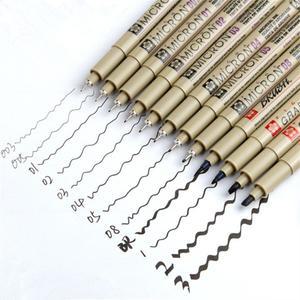 1pcs 사쿠라 피그마 마이크론 파인 펜 방수 부드러운 검정 잉크 Fineliner 드로잉 아트 스케치 마커 라이너
