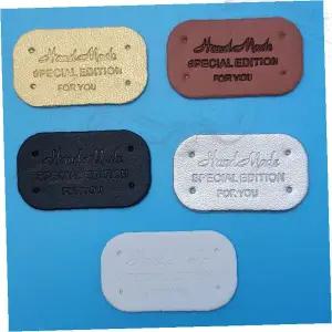 인조가죽 핸드메이드 라벨 수제 태그 의류 가방 장식