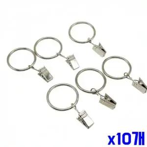 [오너클랜]WL 손쉬운 커튼 설치를 위한 커튼링 집게 대 6P X10개