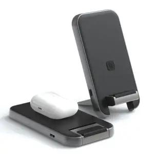 빅쏘 15W 듀얼 고속 무선 충전기 패드 거치대 W2