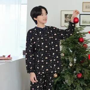 [하프클럽/]핫주니어복구잠옷 남 차콜시바