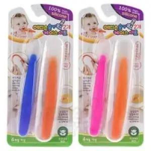 에 디 슨 젖가락 실리콘숟가락케이스세트2p W3C3923