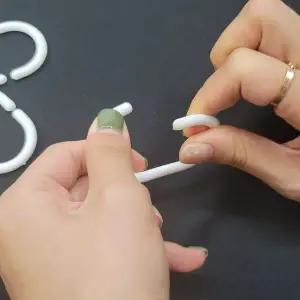 플라스틱 C형 커튼고리 커튼링 화이트