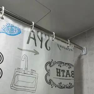 못없이 압축 행거 커튼봉 110-200cm