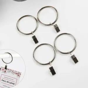 커튼봉 원형 집게 실버1P 연결 압축봉 커튼