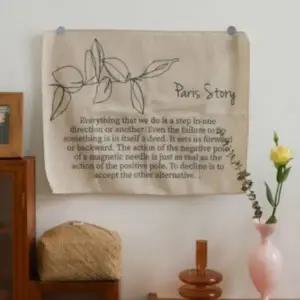 포스터 인테리어 패브릭 린넨 창문 벽 가리개 엔틱