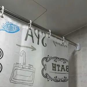 못없이 압축 행거 커튼봉 80-140cm