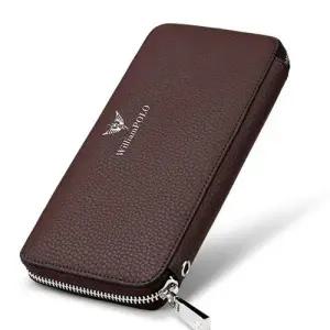 정장 남성 가죽 클러치 캐주얼 장지갑 브라운 지갑 WBBAB03