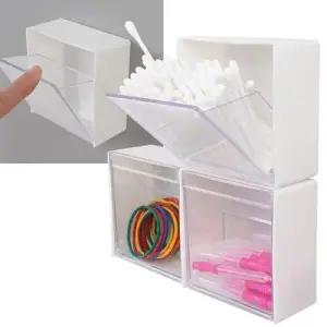 미니 소품 정리함 투명 수납 박스 부착형 케이스 미니멀 수납함 WFLOR9O