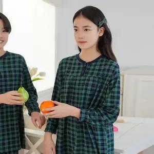 [하프클럽/]핫주니어복구잠옷 여 그린체크