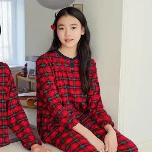 [하프클럽/]핫주니어복구잠옷 여 레드체크