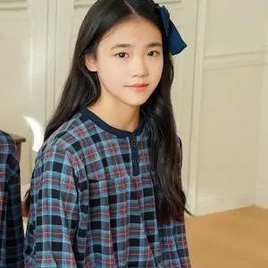 [하프클럽/]핫주니어복구잠옷 여 차콜체크