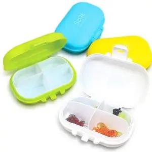 미니 수납 케이스 4칸 휴대용 소품 정리함 여행 액세서리 보관함 WFLORRC