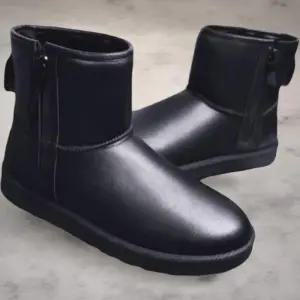 [옷자락]남성 인조가죽 기모 안감 측면 지퍼 앵클 부츠