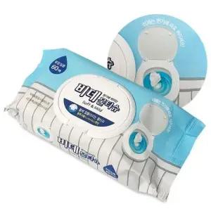 물에녹는 샤인 버리는 비데 캡형60매 물티슈 변기에 WFLPIJA