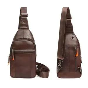 보조 남자 브라운 슬링백 소가죽 천연 남성 패션 WFLPITY