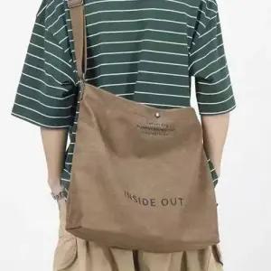 남자 캐주얼스타일 캔버스 소재 스퀘어 토트 크로스백 WF699F7