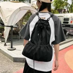 2컬러 남여공용 복조리백 나일론 백팩 모던 포켓가방 WF65DED