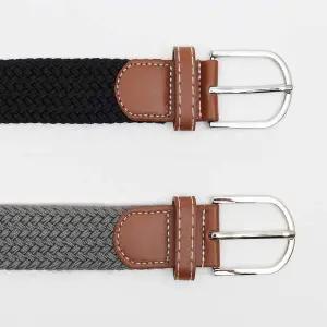 패브릭벨트 꽈배기 스판 벨트 2p세트 멋쟁이 핀버클