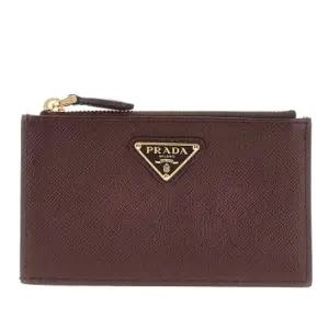 로고 플라크 슬림 가죽 지갑 1MC086 QHH F0007