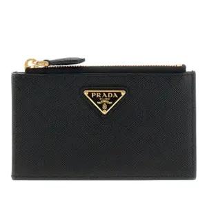 로고 플라크 가죽 카드지갑 1MC086 QHH F0002