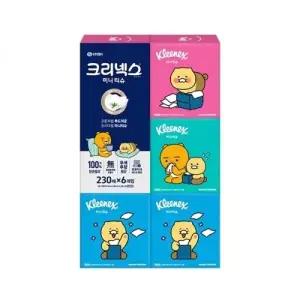 크리넥스 카카오 디럭스 미니 230매 6각