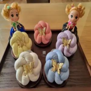 명주 용품 BB0333 타래실 돌잡이실 실타래 100일상 소품 셀프 명주실 백일상 돌잡이 돌상 생신상