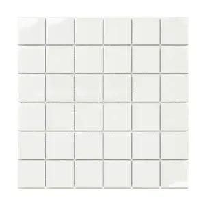 자기질 모자이크타일 크림화이트유광 48mm(박스18장)