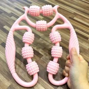 9롤러 셀프 지압기/마사지/맛사지/어깨/복부/안마/핸드/다리/허리/무릎/종아리/롤러/지압/어께/뱃살/고급