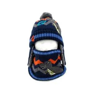 ( )EA 아동 방한세트 귀마개 넥워머 다이노패턴 겨울방한