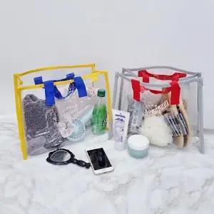 투명 PVC 비치백 수영 가방 숄더백 수영복 세면도구