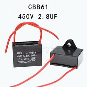 1pcs 450V 2.8uF CBB61 모터 시작 실행 팬 커패시터