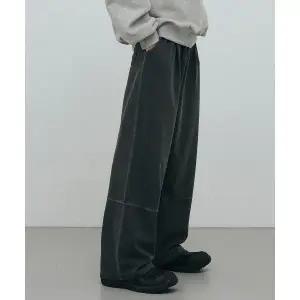 가까이 유니언즈 GAKKAI UNIONS 절개 피그먼트 와이드 스웨트팬츠 차콜