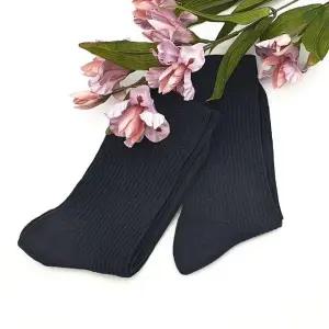 무압박 골지 양말 블랙 (WFKIK48)