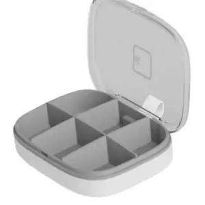 데일리약보관통 구급약통 휴대용 체크 6칸 알약 케이스 화이트