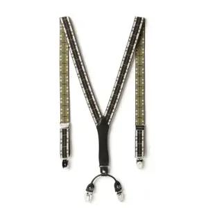 KING 남자서스펜더 브라운 캐주얼 체크 서스펜더 (WFKIK3G)