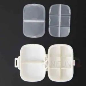 휴대용 보관함 8칸 알약통 정리함 일주일 요일 약통 화이트 케이스