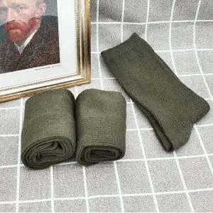 긴목 골지 양말 카키 (WFKIK43)