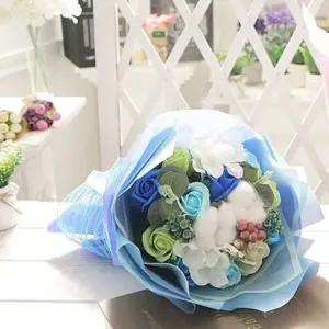 CO 코튼 비누장미 꽃다발 블루 로즈데이 (WFKIK5Q)